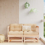 vidaXL Garten-Ecksofas 2 Stk. Massivholz Kiefer