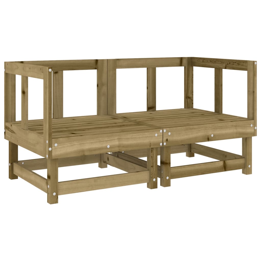vidaXL Garten-Ecksofas 2 Stk. Kiefernholz Imprägniert
