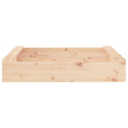 vidaXL Sandkasten mit Sitzen Quadratisch Massivholz Kiefer