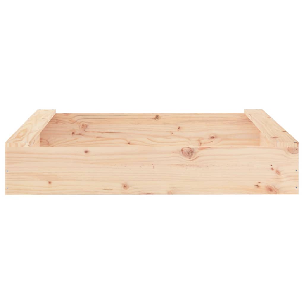 vidaXL Sandkasten mit Sitzen Quadratisch Massivholz Kiefer