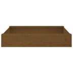 vidaXL Sandkasten mit Sitzen Honigbraun Quadratisch Massivholz Kiefer