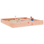 vidaXL Sandkasten mit Sitzen Quadratisch Massivholz Douglasie
