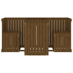 vidaXL Balkonmöbel-Set 2-Sitzer Honigbraun Massivholz Kiefer