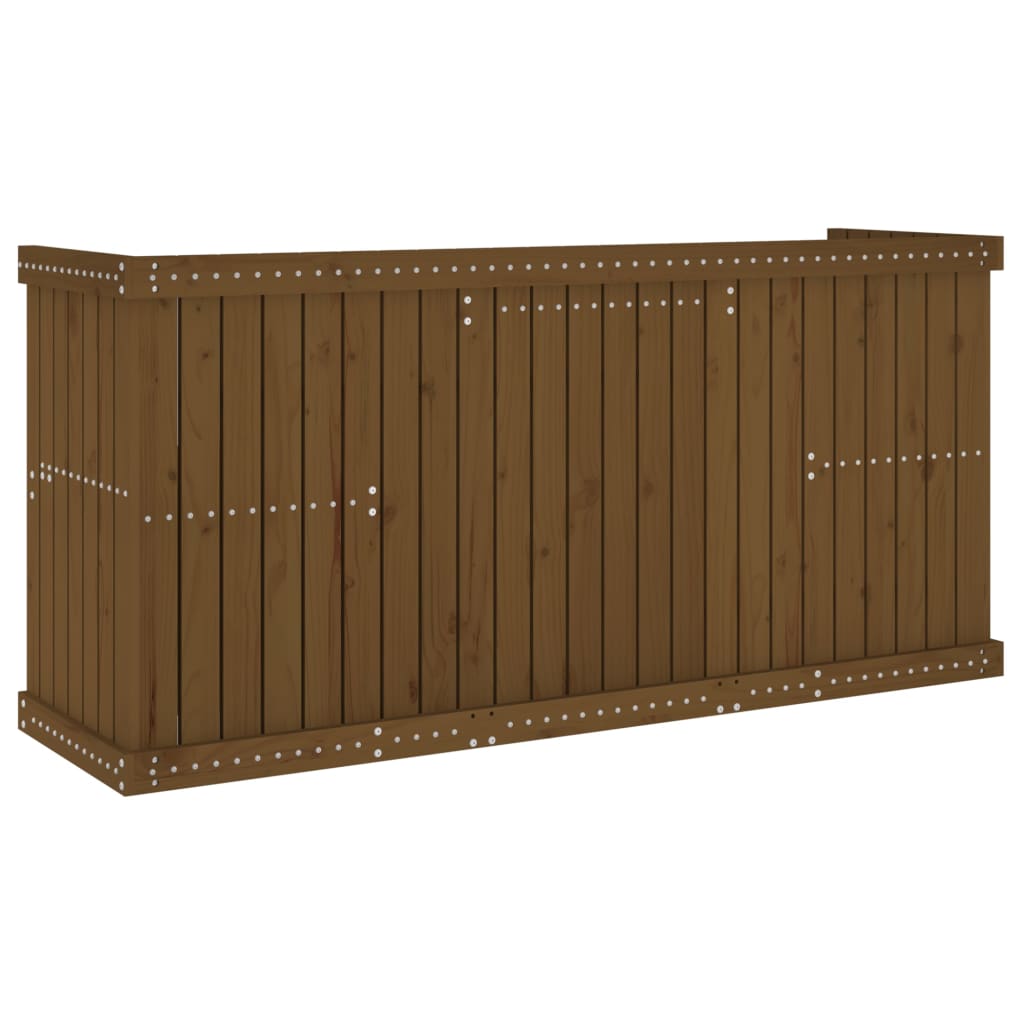 vidaXL Balkonmöbel-Set 2-Sitzer Honigbraun Massivholz Kiefer
