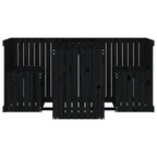 vidaXL Balkonmöbel-Set 2-Sitzer Schwarz Massivholz Kiefer