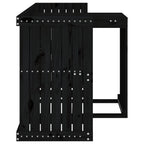 vidaXL Balkonmöbel-Set 2-Sitzer Schwarz Massivholz Kiefer