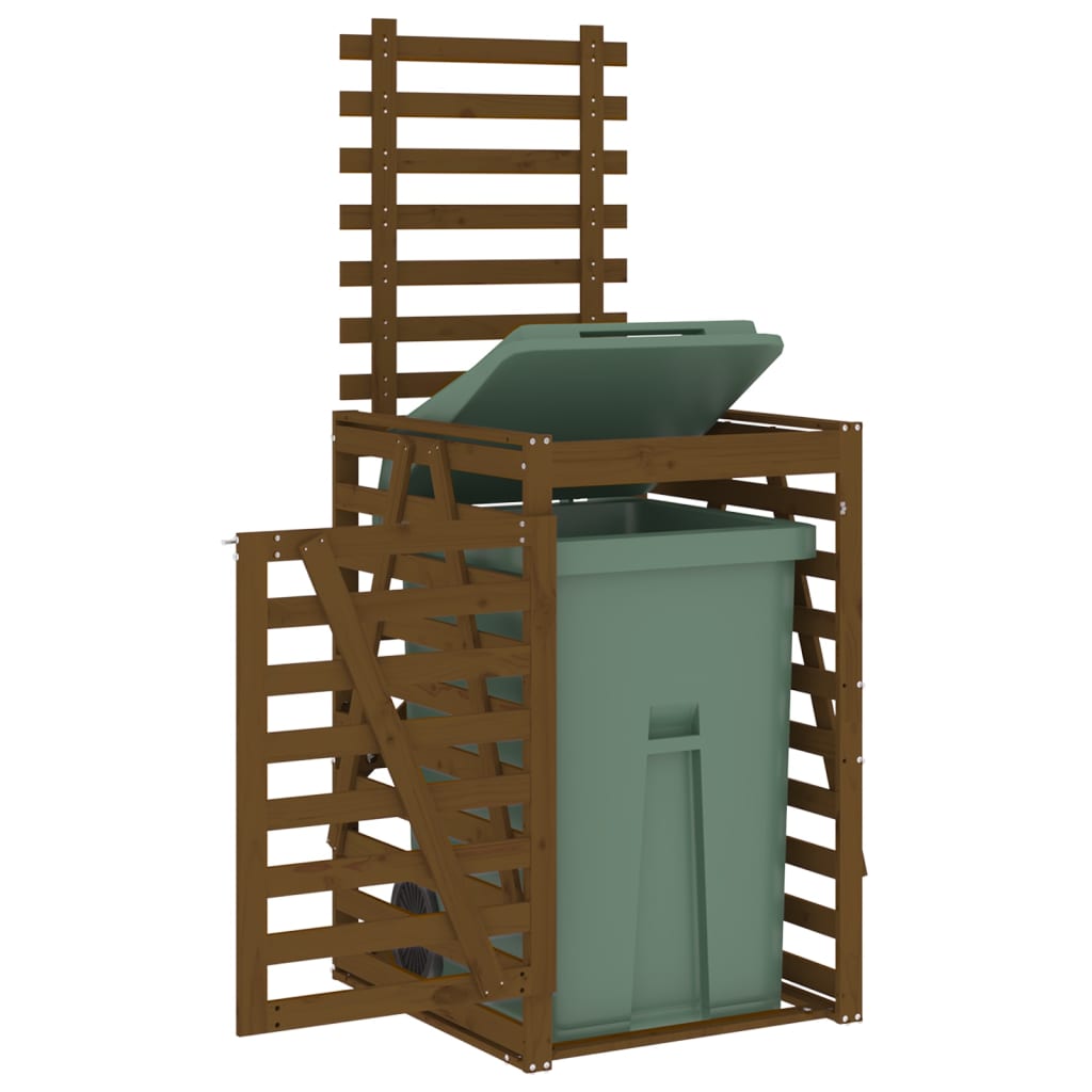 vidaXL Mülltonnenbox Honigbraun 84x90x128,5 cm Massivholz Kiefer