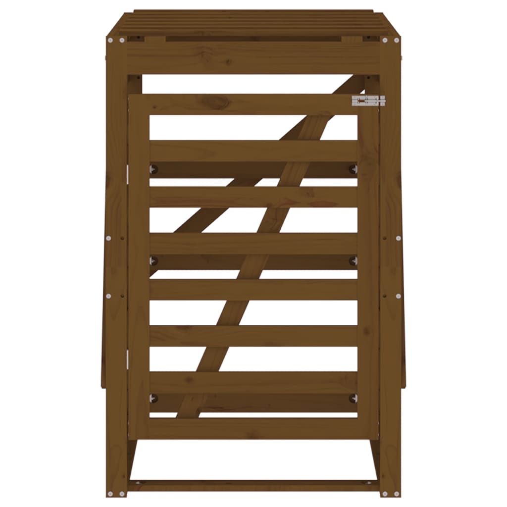 vidaXL Mülltonnenbox Honigbraun 84x90x128,5 cm Massivholz Kiefer