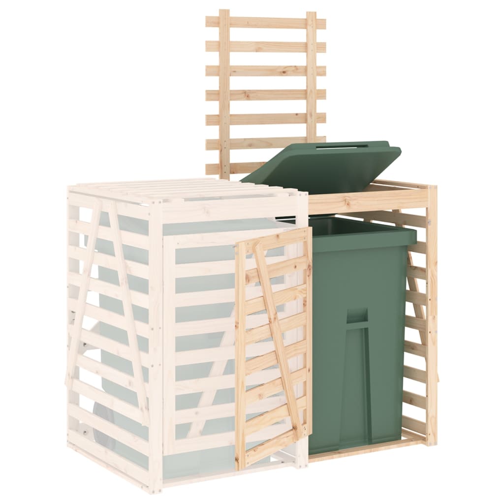 vidaXL Erweiterung für Mülltonnenbox Massivholz Kiefer