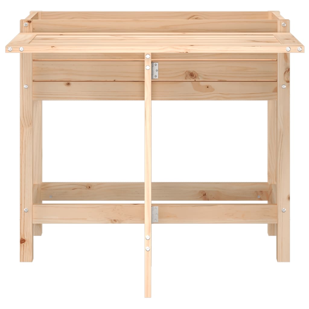 vidaXL Pflanzkübel mit Klapptisch Massivholz Kiefer