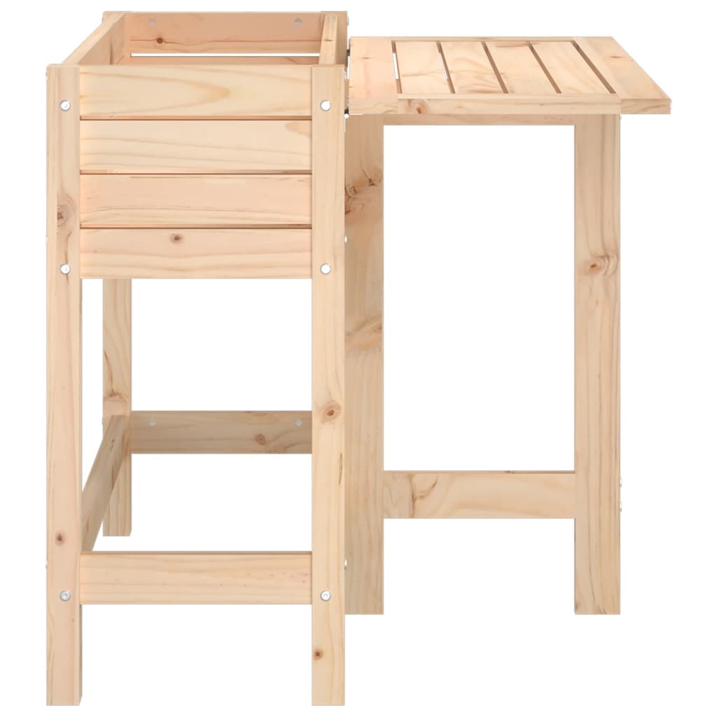 vidaXL Pflanzkübel mit Klapptisch Massivholz Kiefer