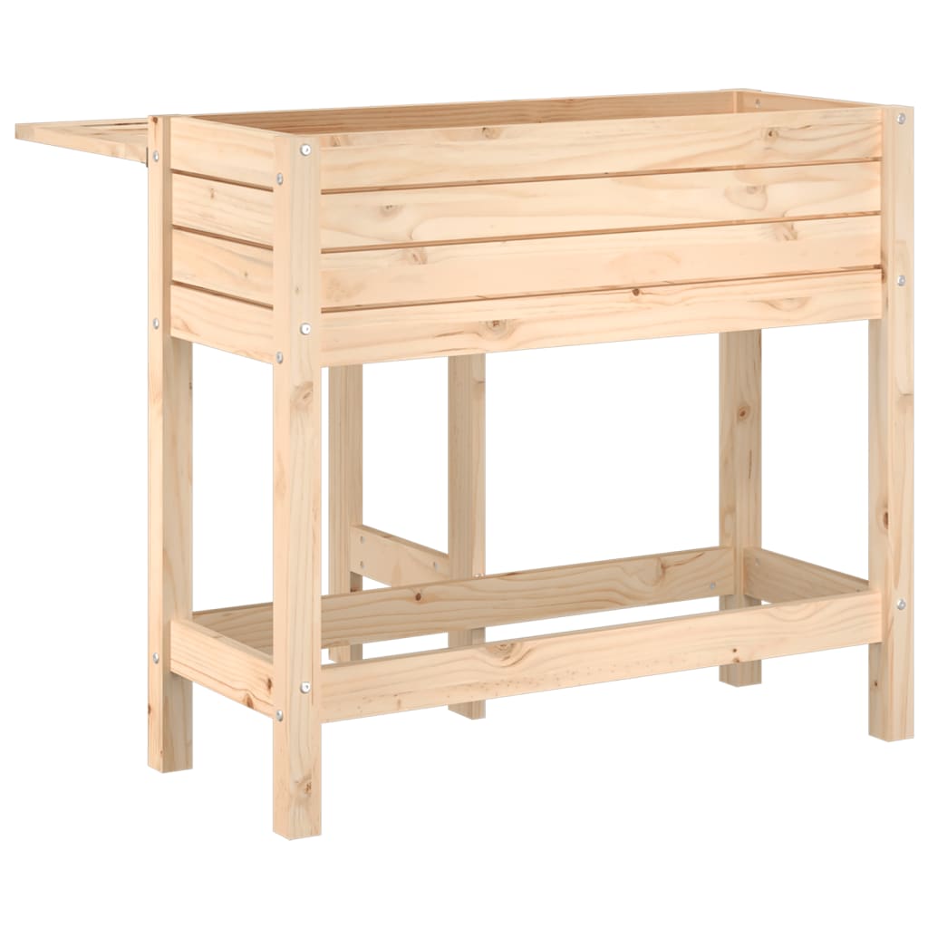 vidaXL Pflanzkübel mit Klapptisch Massivholz Kiefer