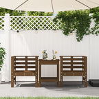 vidaXL Gartenstühle 2 Stk. Honigbraun 61,5x53x71 cm Massivholz Kiefer
