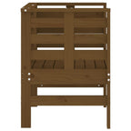 vidaXL Gartenstühle 2 Stk. Honigbraun 61,5x53x71 cm Massivholz Kiefer