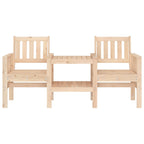 vidaXL Gartenbank mit Tisch 2-Sitzer Massivholz Kiefer