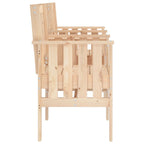vidaXL Gartenbank mit Tisch 2-Sitzer Massivholz Kiefer