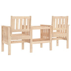 vidaXL Gartenbank mit Tisch 2-Sitzer Massivholz Kiefer