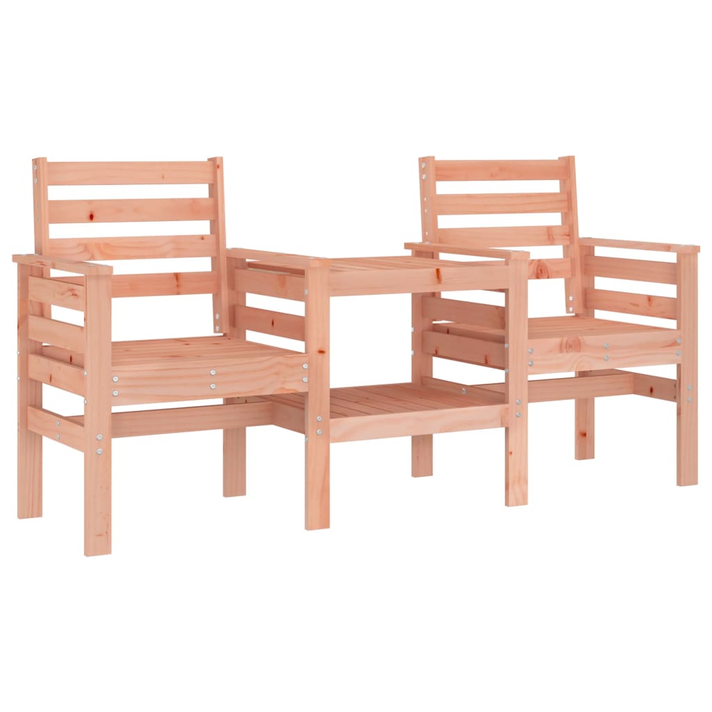 vidaXL Gartenbank mit Tisch 2-Sitzer Massivholz Douglasie