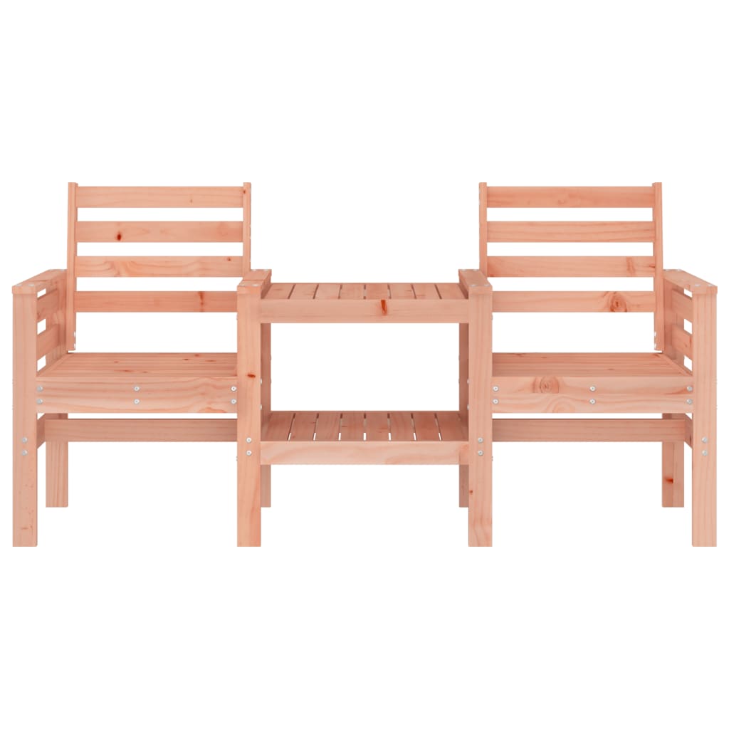 vidaXL Gartenbank mit Tisch 2-Sitzer Massivholz Douglasie