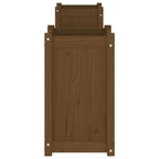 vidaXL Gartenbank mit Pflanzkübeln Honigbraun 180x36x63 cm Massivholz