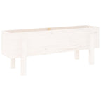 vidaXL Hochbeet Weiß 101x30x38 cm Massivholz Kiefer