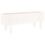 vidaXL Hochbeet Weiß 101x30x38 cm Massivholz Kiefer