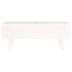 vidaXL Hochbeet Weiß 101x30x38 cm Massivholz Kiefer