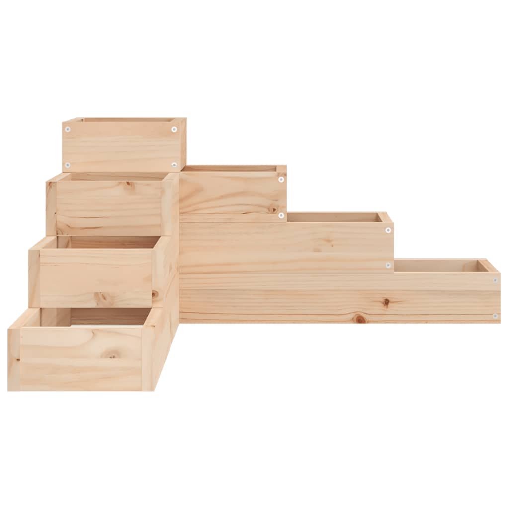 vidaXL Pflanzentreppe 4 Stufen 80,5x79x36 cm Massivholz Kiefer