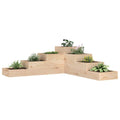 vidaXL Garten-Pflanzgefäß 4-stufig 106x104,5x36 cm Massivholz Kiefer