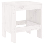 vidaXL Gartenhocker 2 Stk. Weiß 40x36x45 cm Massivholz Kiefer