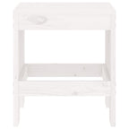 vidaXL Gartenhocker 2 Stk. Weiß 40x36x45 cm Massivholz Kiefer