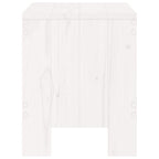 vidaXL Gartenhocker 2 Stk. Weiß 40x36x45 cm Massivholz Kiefer