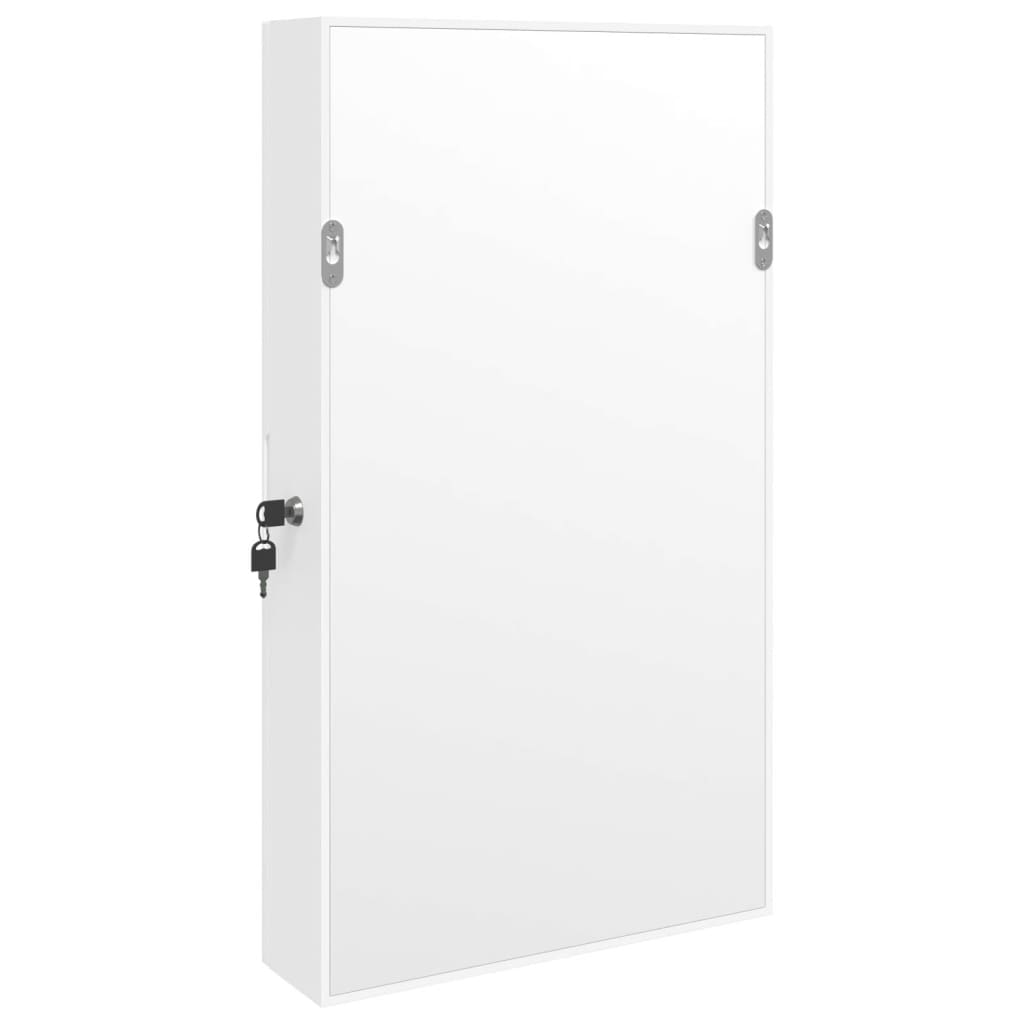 vidaXL Spiegel-Schmuckschrank mit LED-Beleuchtung Wandmontage Weiß