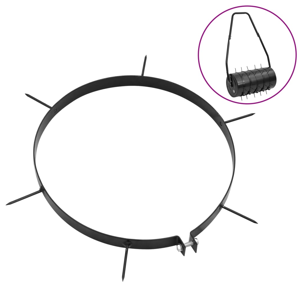 vidaXL Rasenlüfter für Gartenwalze 5 Stk. mit Spikes Ø 30 cm Eisen
