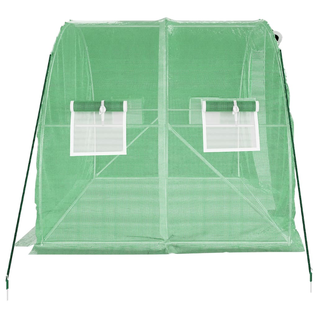 vidaXL Gewächshaus mit Stahlrahmen Grün 6 m² 3x2x2 m