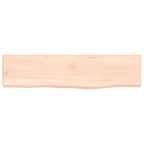 vidaXL Wandregal 40x10x2 cm Massivholz Eiche Unbehandelt