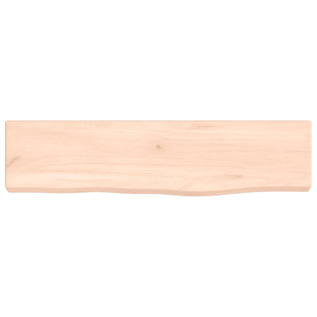 vidaXL Wandregal 40x10x2 cm Massivholz Eiche Unbehandelt