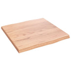 vidaXL Tischplatte 40x40x2 cm Massivholz Eiche Behandelt Baumkante