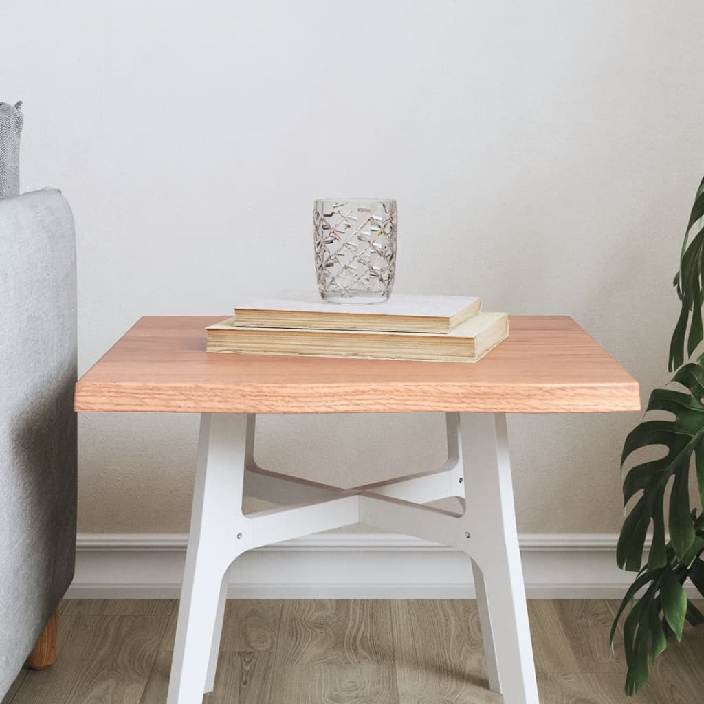 vidaXL Tischplatte 40x40x2 cm Massivholz Eiche Behandelt Baumkante