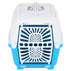 vidaXL Transportbox für Haustiere Weiß Blau 48x31,5x33 cm Polypropylen