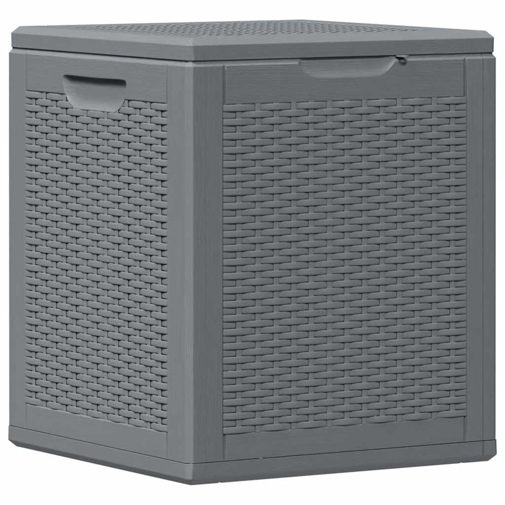 vidaXL Gartenbox Grau PP Rattan 90 L