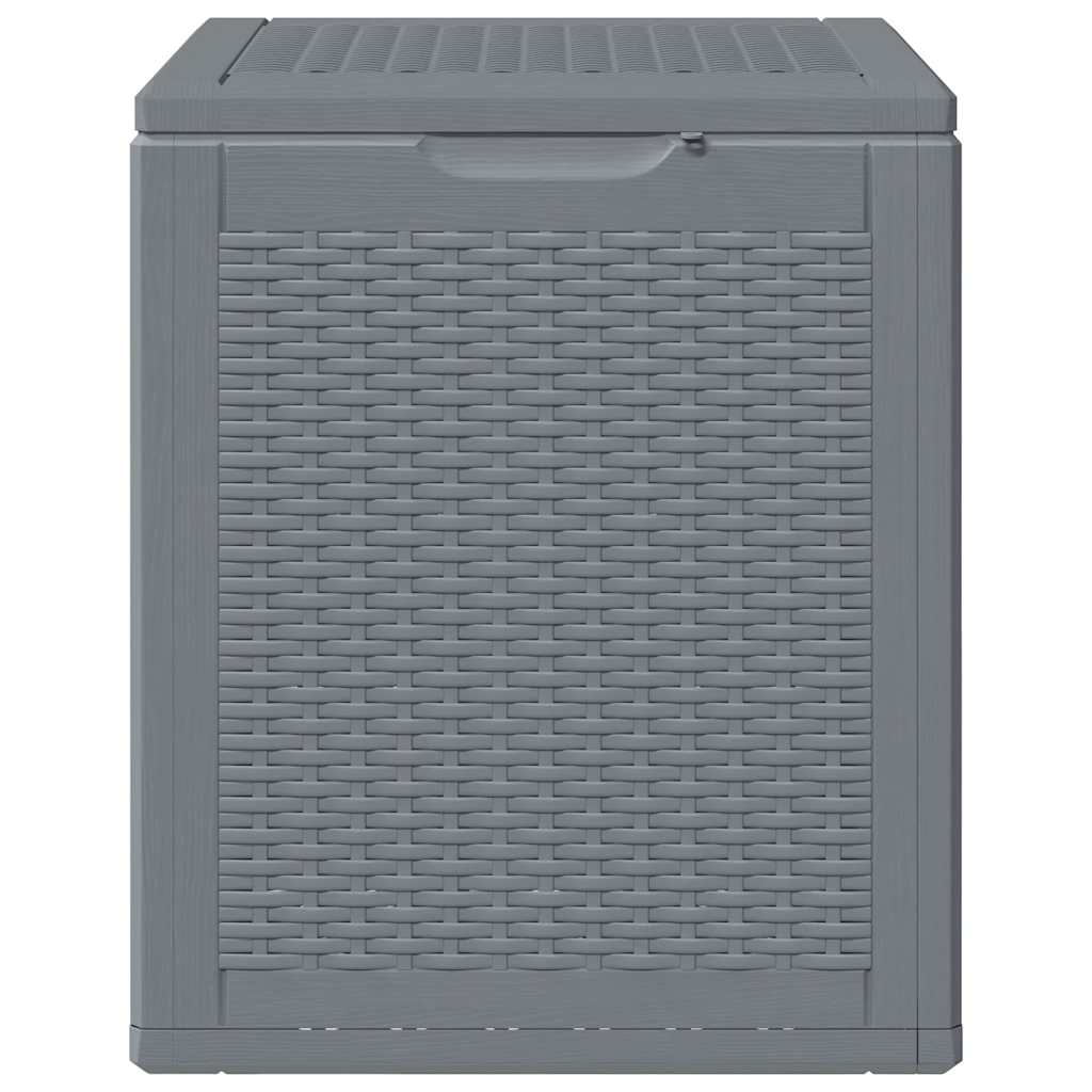vidaXL Gartenbox Grau PP Rattan 90 L