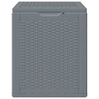 vidaXL Gartenbox Grau PP Rattan 90 L