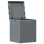 vidaXL Gartenbox Grau PP Rattan 90 L