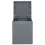 vidaXL Gartenbox Grau PP Rattan 90 L