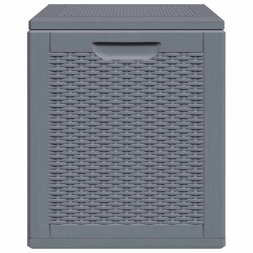 vidaXL Gartenbox Grau PP Rattan 90 L