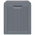 vidaXL Gartenbox Grau PP Rattan 90 L
