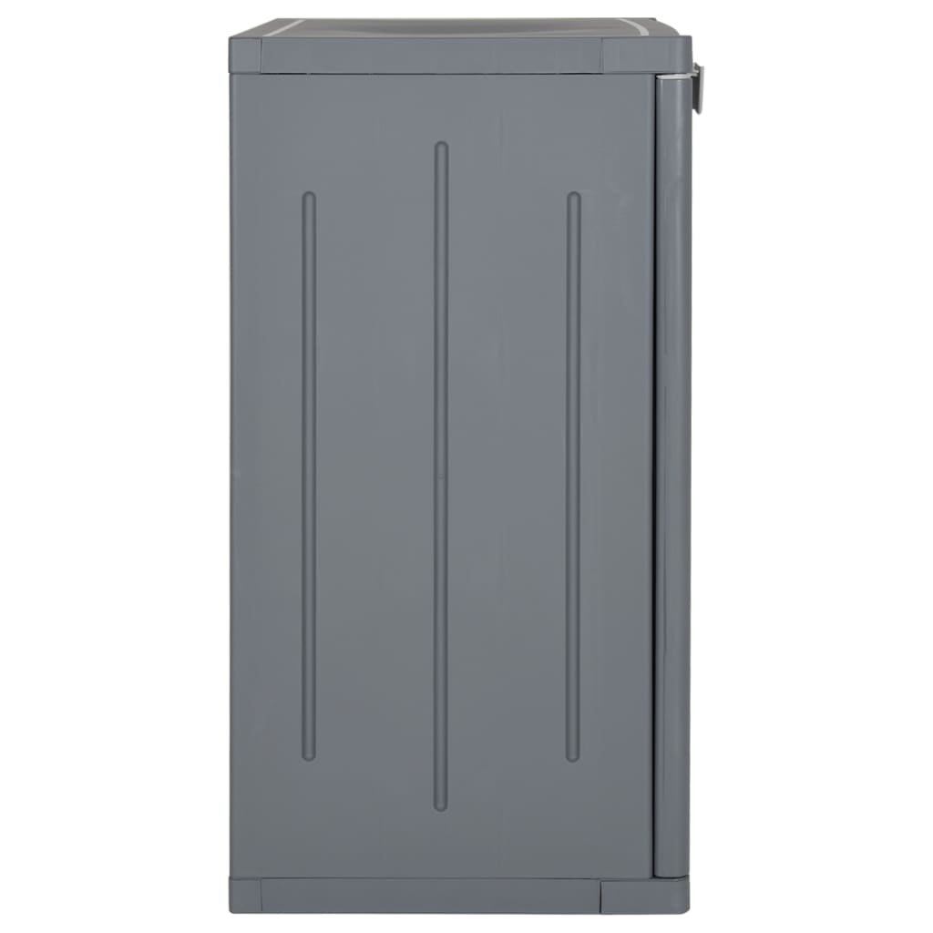 vidaXL Gartenschrank Grau 65x45x88 cm PP Rattan-Optik