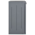 vidaXL Gartenschrank Grau 65x45x88 cm PP Rattan-Optik