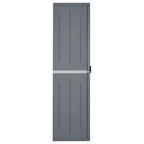 vidaXL Gartenschrank Grau 65x45x172 cm PP Rattan